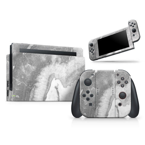 Gray Slate Marble V26 - Full Body Skin Decal Wrap Kit for Nintendo