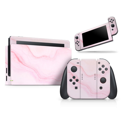 Marble Surface V1 Pink - Full Body Skin Decal Wrap Kit for Nintendo